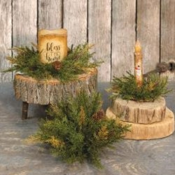 10” PRICKLY PINE RING, MOSS GREEN