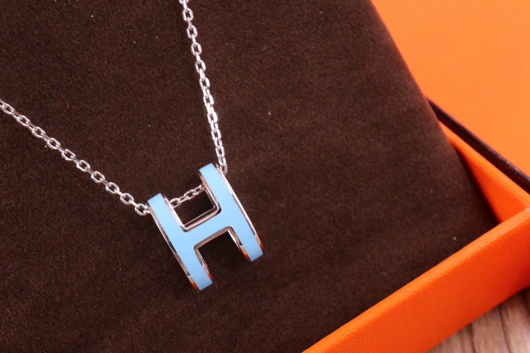POP H NECKLACE PENDANT SILVER HARDWARE