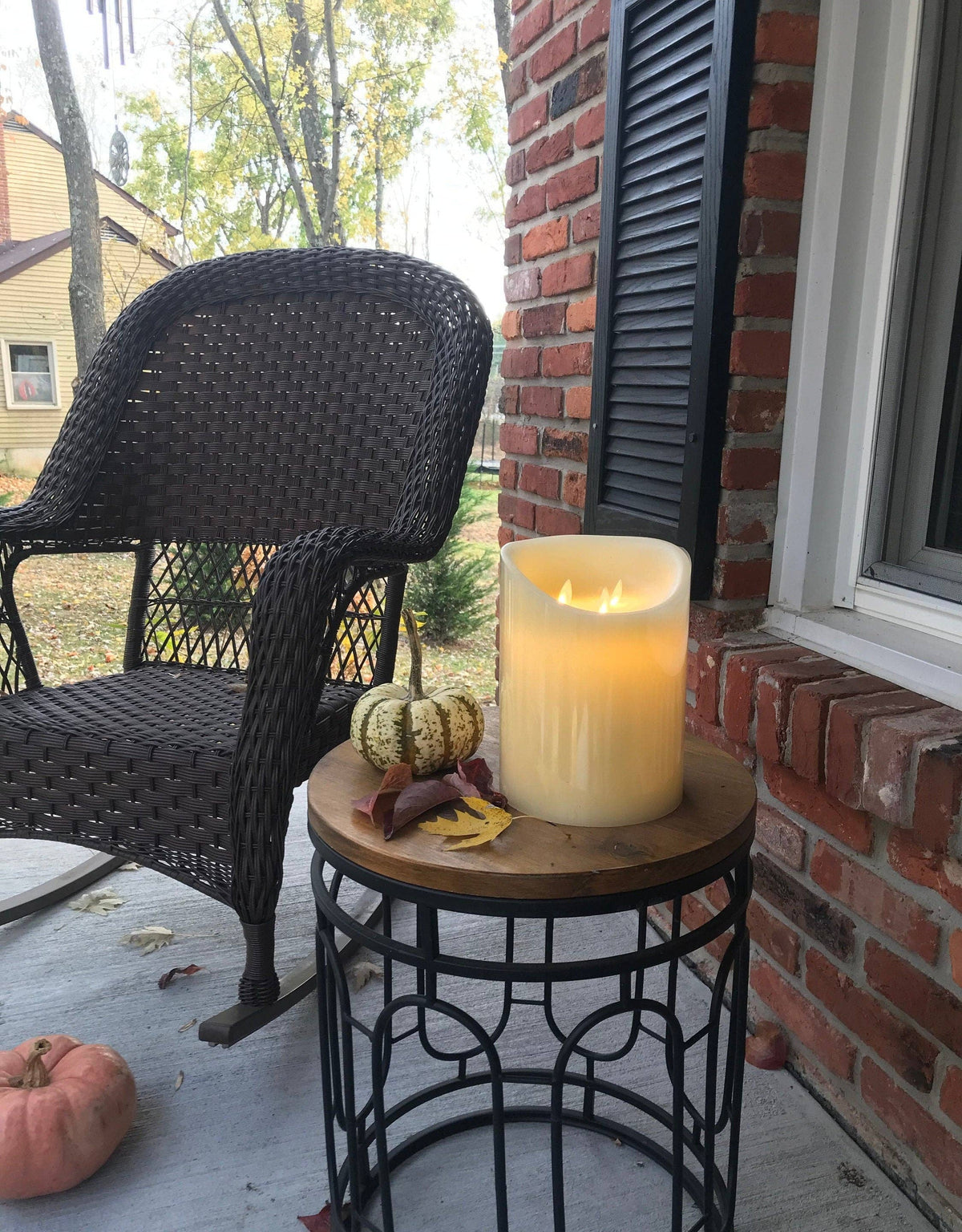 10” LED Candles with 3 Flickering Wicks CREAM
