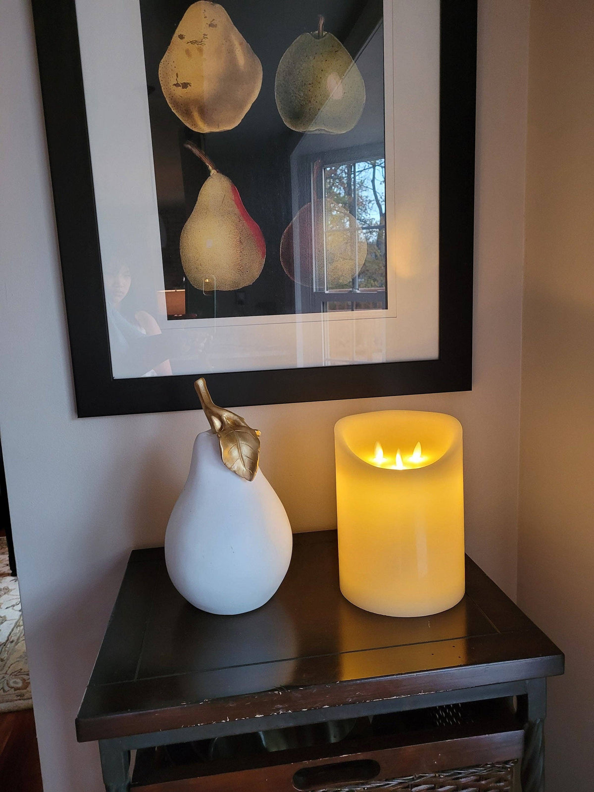 10” LED Candles with 3 Flickering Wicks CREAM