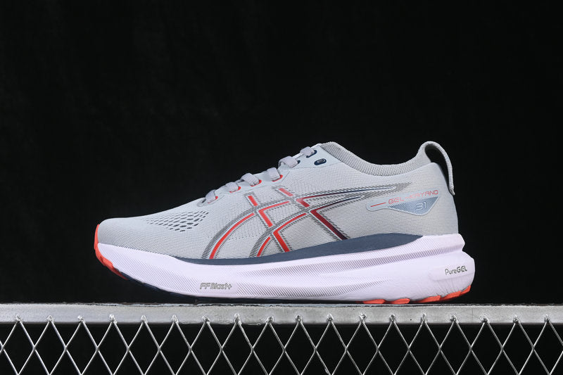1011B867-021 Gel-Kayano 31 Piedmont Grey Fiery Red Running Shoes