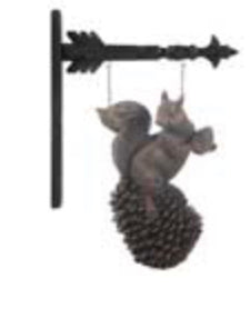 10.5 Inch Resin Squirrel on Pinecone Arrow Replacement