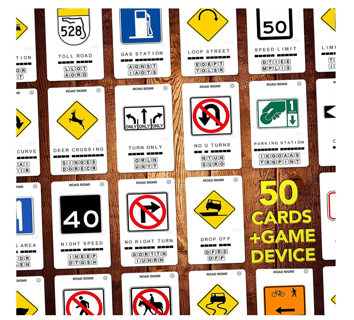 100 PICS Road Signs Travel Game
