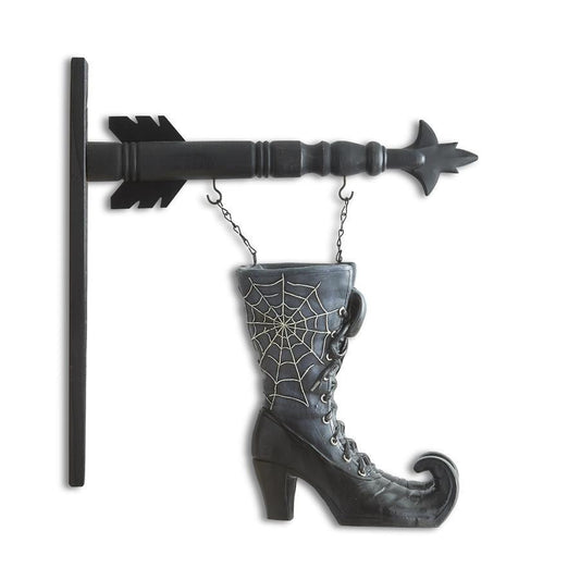 10.5” BLACK RESIN WITCH BOOTS Arrow Replacement by K&K