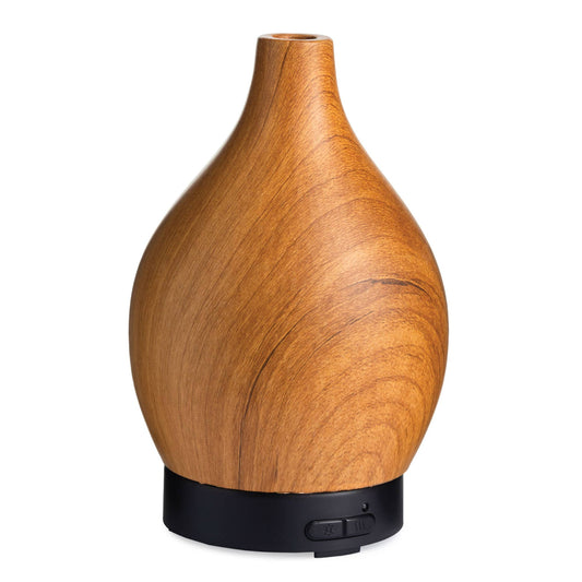 100 ml Ultrasonic Essential Oil Diffuser - Woodgrain Vase